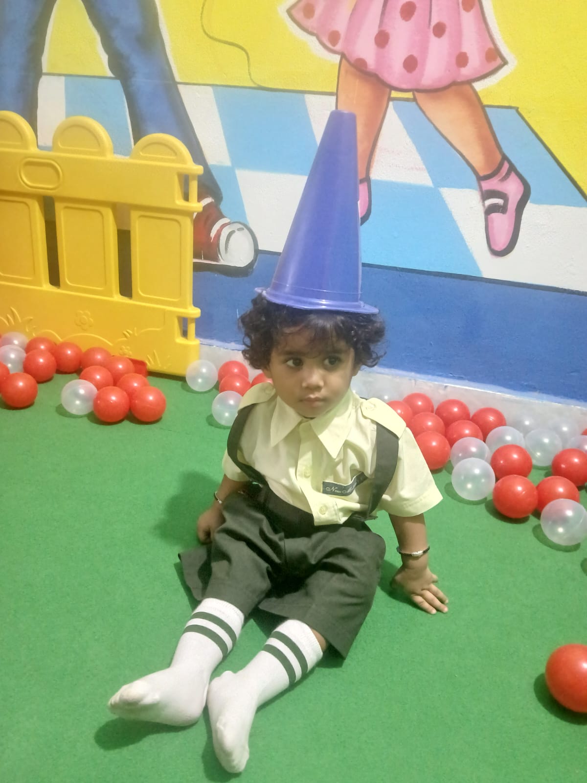 Nursery child enjoying activity time